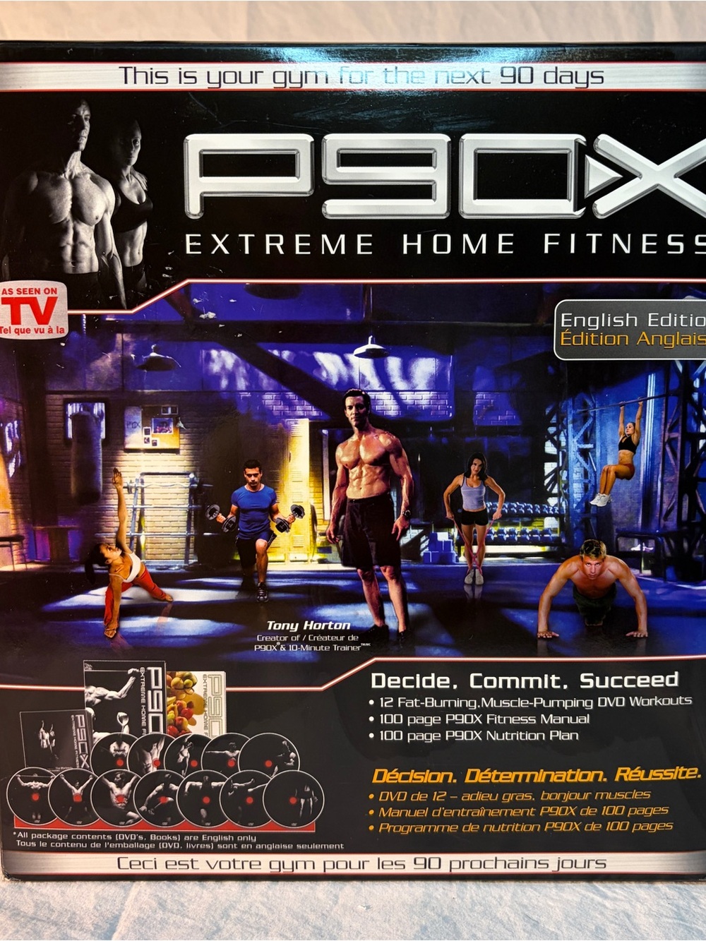 P90X Extreme Home Fitness DVD Set 12 Workouts Nutrition Plan & Fitness Guide NEW